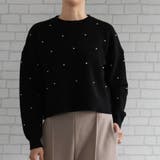 パールブラック | パールorビジューニットトップス | aquagarage