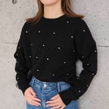 ビジューブラック | パールorビジューニットトップス | aquagarage