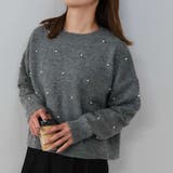 パールグレー | パールorビジューニットトップス | aquagarage