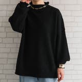 ブラック | 鹿の子編みハイネックニット レディース 春 秋 冬 | aquagarage