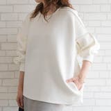 ホワイト | ボリュームスリーブデザイントップス レディース 秋 冬 | aquagarage
