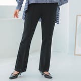 ブラック | フレアパンツ レディース M L LL 裏起毛 | aquagarage