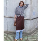 切替フェイクレイヤードカーディガン 襟付きカーディガン | aquagarage | 詳細画像8