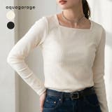 ネックが選べるリブカットソー 春 秋 冬 M L | aquagarage | 詳細画像1 