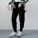 ブラック | ニットジョガーパンツ レディース 秋 冬 M L | aquagarage