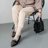 アイボリー | ニットジョガーパンツ レディース 秋 冬 M L | aquagarage