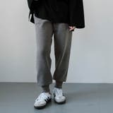 チャコール | ニットジョガーパンツ レディース 秋 冬 M L | aquagarage