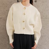 アイボリー | BIGボタンニットカーディガン 秋 冬 M レディース | aquagarage