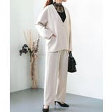 ベージュ | ルーズセットアップ レディース 春 秋 長袖 M L | aquagarage