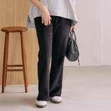 ブラック | コーデュロイ裏ボアフレアパンツ レディース M L | aquagarage