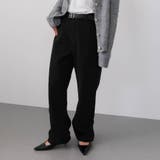 ブラック | 裏フリースストレートパンツ  レディース 春 秋 冬 M L | aquagarage