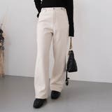 アイボリー | 裏フリースストレートパンツ  レディース 春 秋 冬 M L | aquagarage