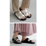 キラキラのビジューが華やかな印象のダブルストラップサンダル | aquagarage | 詳細画像11