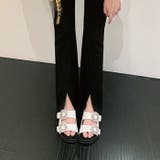 キラキラのビジューが華やかな印象のダブルストラップサンダル | aquagarage | 詳細画像19