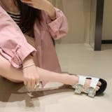 キラキラのビジューが華やかな印象のダブルストラップサンダル | aquagarage | 詳細画像20