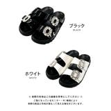 キラキラのビジューが華やかな印象のダブルストラップサンダル | aquagarage | 詳細画像3