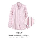 ストライプ：ピンク | ネルシャツ トップス 長袖 | aquagarage