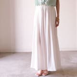 WHITE | 歩くたびにキレイに揺れるシルエット!タック入りワイトパンツ | aquagarage