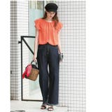 裾フリンジ:ネイビー | 今すぐ取り入れたい!5サイズ展開ワイドデニムパンツ | aquagarage