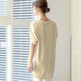 ベージュ | トップス ヘンリーネック Tシャツ | aquagarage