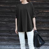 ブラック | トップス ヘンリーネック Tシャツ | aquagarage