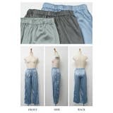 艶やかさと しなやかさが魅力!サイドラインサテンワイドパンツ | aquagarage | 詳細画像11