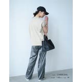 艶やかさと しなやかさが魅力!サイドラインサテンワイドパンツ | aquagarage | 詳細画像12