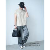 艶やかさと しなやかさが魅力!サイドラインサテンワイドパンツ | aquagarage | 詳細画像14