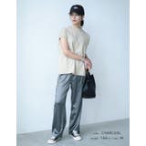 艶やかさと しなやかさが魅力!サイドラインサテンワイドパンツ | aquagarage | 詳細画像15