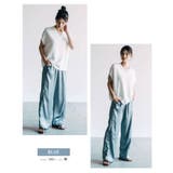 艶やかさと しなやかさが魅力!サイドラインサテンワイドパンツ | aquagarage | 詳細画像16