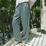 艶やかさと しなやかさが魅力!サイドラインサテンワイドパンツ | aquagarage | 詳細画像2