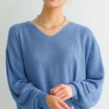 すっきりVネックでデコルテ美人に!あぜ編みオーバーサイズニット | aquagarage | 詳細画像12