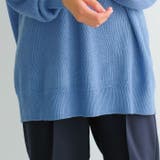 すっきりVネックでデコルテ美人に!あぜ編みオーバーサイズニット | aquagarage | 詳細画像13