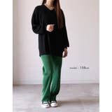 すっきりVネックでデコルテ美人に!あぜ編みオーバーサイズニット | aquagarage | 詳細画像17