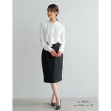 凛とした印象と甘さのバランスが絶妙なスカーフタイブラウス オフィスカジュアル | aquagarage | 詳細画像18 