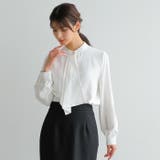 凛とした印象と甘さのバランスが絶妙なスカーフタイブラウス オフィスカジュアル | aquagarage | 詳細画像2 