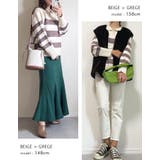 マニッシュなボーダー柄で印象的な着こなしに♪襟付きボーダーニットトップス | aquagarage | 詳細画像16