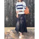 マニッシュなボーダー柄で印象的な着こなしに♪襟付きボーダーニットトップス | aquagarage | 詳細画像17