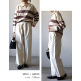 マニッシュなボーダー柄で印象的な着こなしに♪襟付きボーダーニットトップス | aquagarage | 詳細画像19