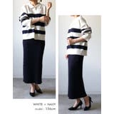 マニッシュなボーダー柄で印象的な着こなしに♪襟付きボーダーニットトップス | aquagarage | 詳細画像20