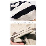 マニッシュなボーダー柄で印象的な着こなしに♪襟付きボーダーニットトップス | aquagarage | 詳細画像8