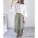 ネックレスいらずの華やかなデザイン♪キーネックパールボタンブラウス | aquagarage | 詳細画像15 