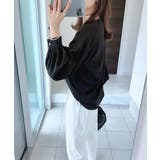 ネックレスいらずの華やかなデザイン♪キーネックパールボタンブラウス | aquagarage | 詳細画像7 