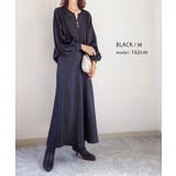 ネックレスいらずの華やかなデザイン♪キーネックパールボタンブラウス | aquagarage | 詳細画像9 