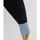 上品な配色デザインと艶のあるゴールドボタンが大人可愛いバイカラーカーディガン | aquagarage | 詳細画像23 