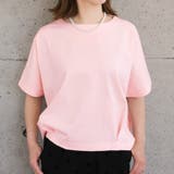 ピンク | 女性らしい雰囲気を演出してくれるバックタックフレンチスリーブカットソー | aquagarage