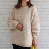 ベージュ | オーバーサイズブークレニット  秋 冬  レディース | aquagarage