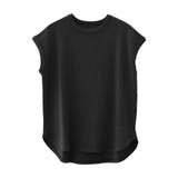 ブラック | フレンチスリーブリブトップス 春 夏 秋 | aquagarage