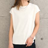 アイボリー | フレンチスリーブリブトップス 春 夏 秋 | aquagarage