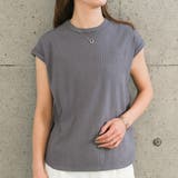 チャコール | フレンチスリーブリブトップス 春 夏 秋 | aquagarage